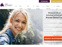 Tablet Screenshot of premierdentalcare.com